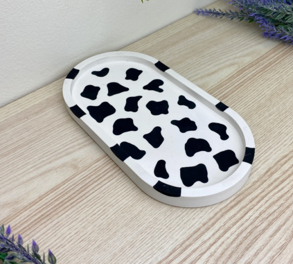 Cow print Oval Tray